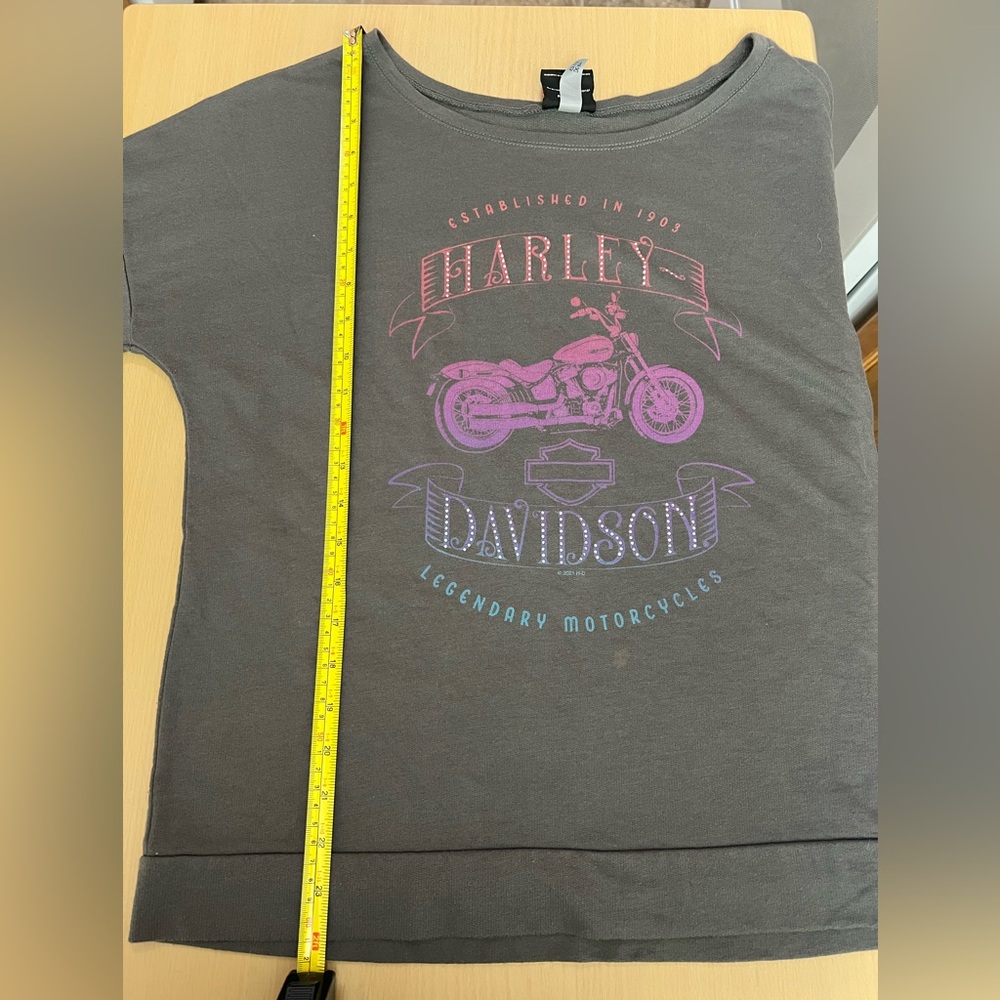Harley Davidson lightweight sweatshirt. A like heavier than T-shirt material. - Picture 9 of 9